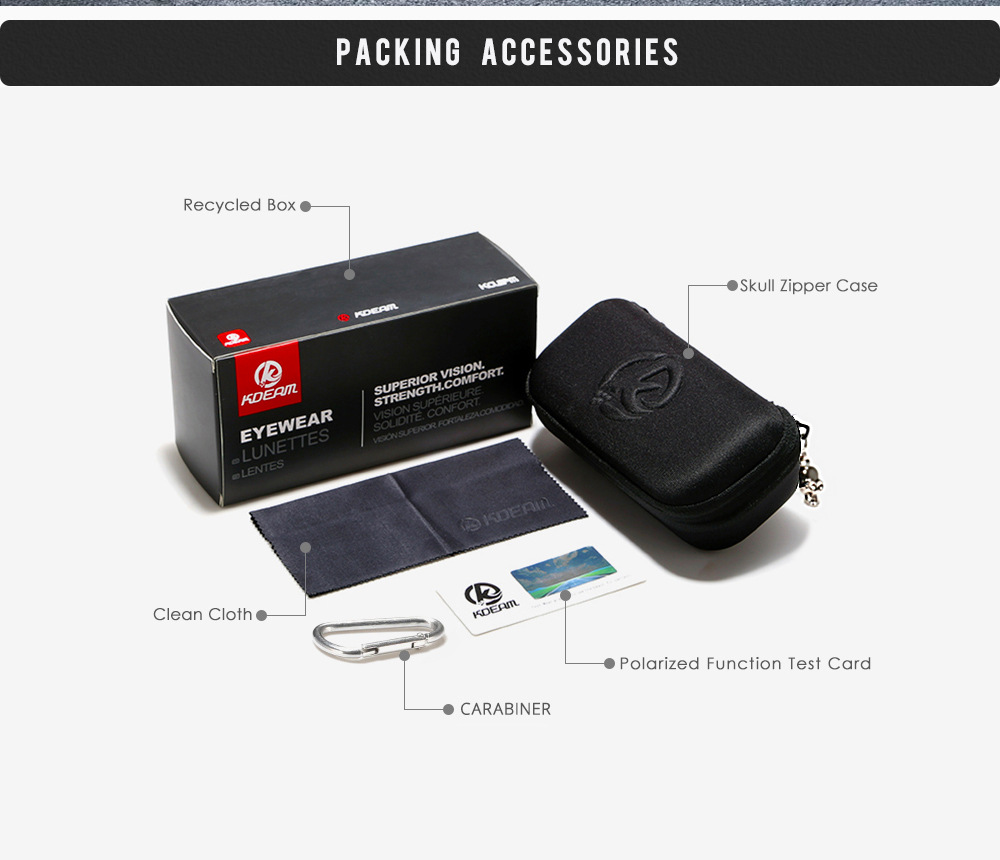 KDEAM nieuwe sportzonnebrillen voor heren en dames gepolariseerde zonnebril TR90 outdoor fietsbrillen KD0804_voghion.com