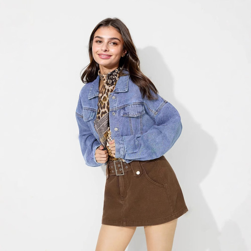 -65328#Women's clothing European and American INS new retro fashion denim coat
