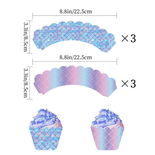  new mermaid birthday flag birthday party decoration conch starfish ocean theme spiral pendant