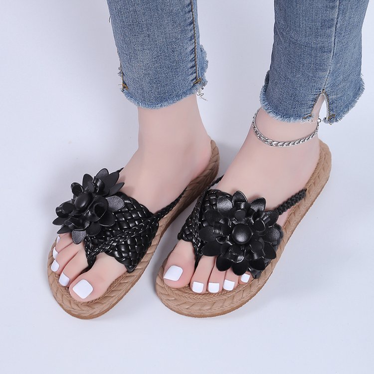 European And American Cross-border Foreign Trade Shoes, New Summer Floral Soft-soled Large-size Women's Beach Sandals,_vogvips.com