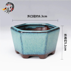 Zisha ceramic purple sand pot succulent bamboo green plant gardening personalized creative square pot bonsai plant pot