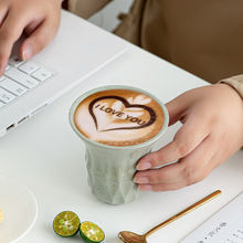 复古粗陶浓缩咖啡手工陶瓷功夫茶美式拿铁品茗杯办公室家用主人杯