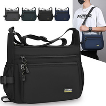 跨境代发男士单肩包新款尼龙布轻便防水斜挎男包大容量商务通勤包