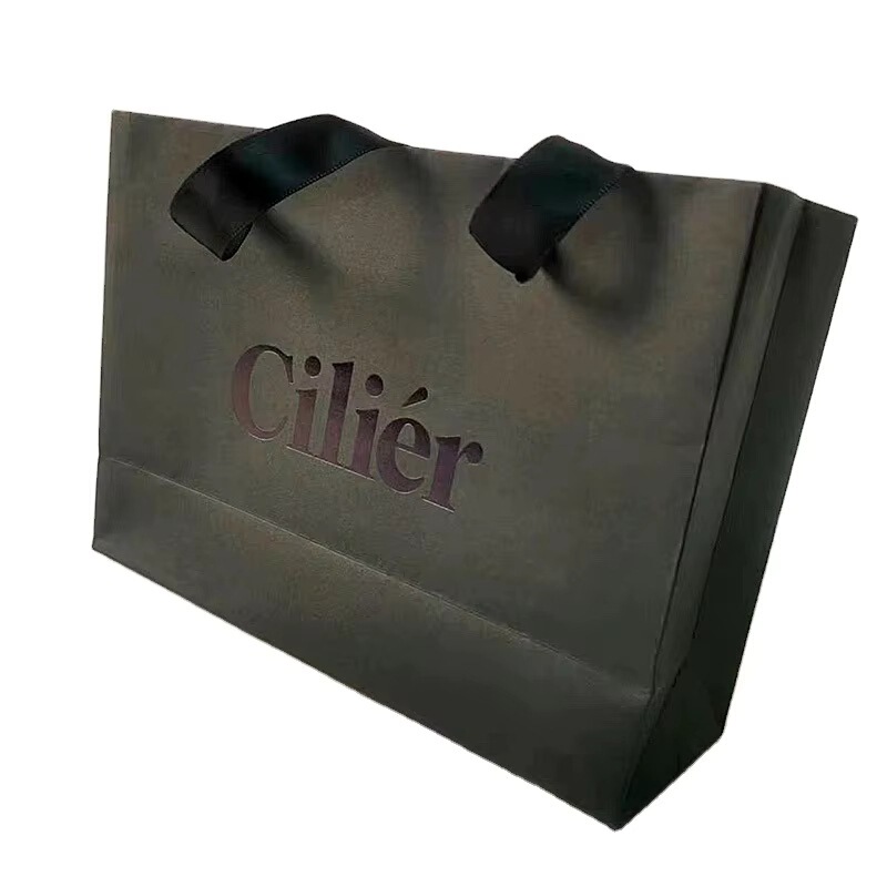 Custom Paper Bags, Tote Bags, Paper Gift Bags - High-Quality Designer Printed Shopping Packaging with Ribbon