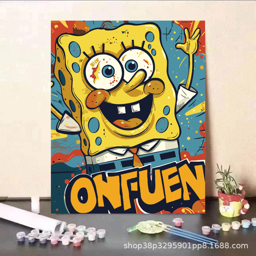 Guardia dulce serie de animación de pintura al óleo digital DIY moderna minimalista para niños fábricas de pintura al óleo de relleno al por mayor