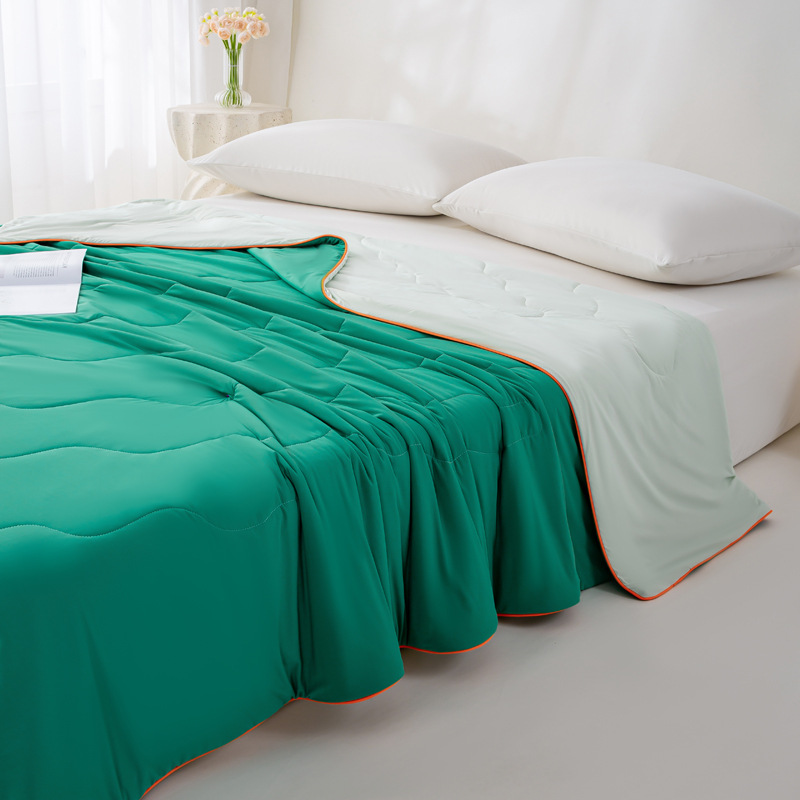 [아이스실크의 청량감/상큼하고 실키한] 구아구아 퀼트-아덴 그린