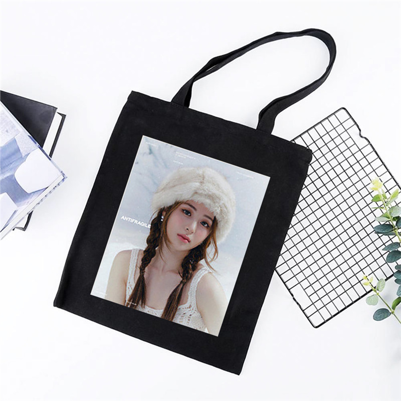 明星女团个人海报帆布包 时尚百搭手提袋 购物袋 学生手拎拉链袋