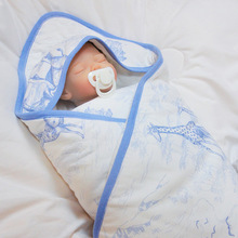婴幼儿棉质抱被A类新生儿抱毯舒适亲肤防风保暖安抚防惊跳抱被