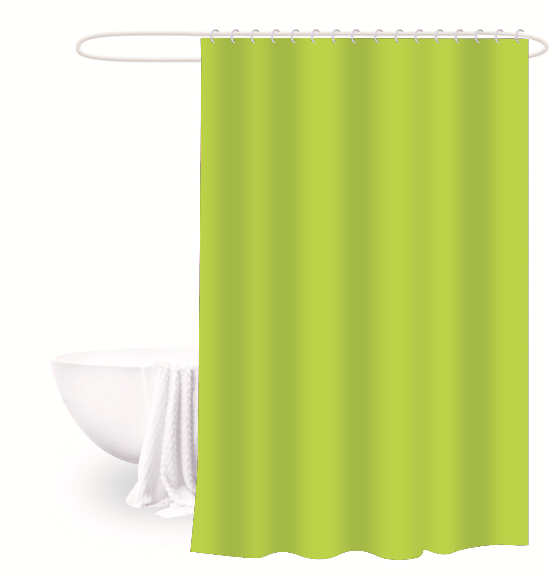 Cortina de ducha de tela de poliéster engrosada Estilo europeo y americano color sólido simple hogar baño Baño ducha partición cortina impermeable y a prueba de moho