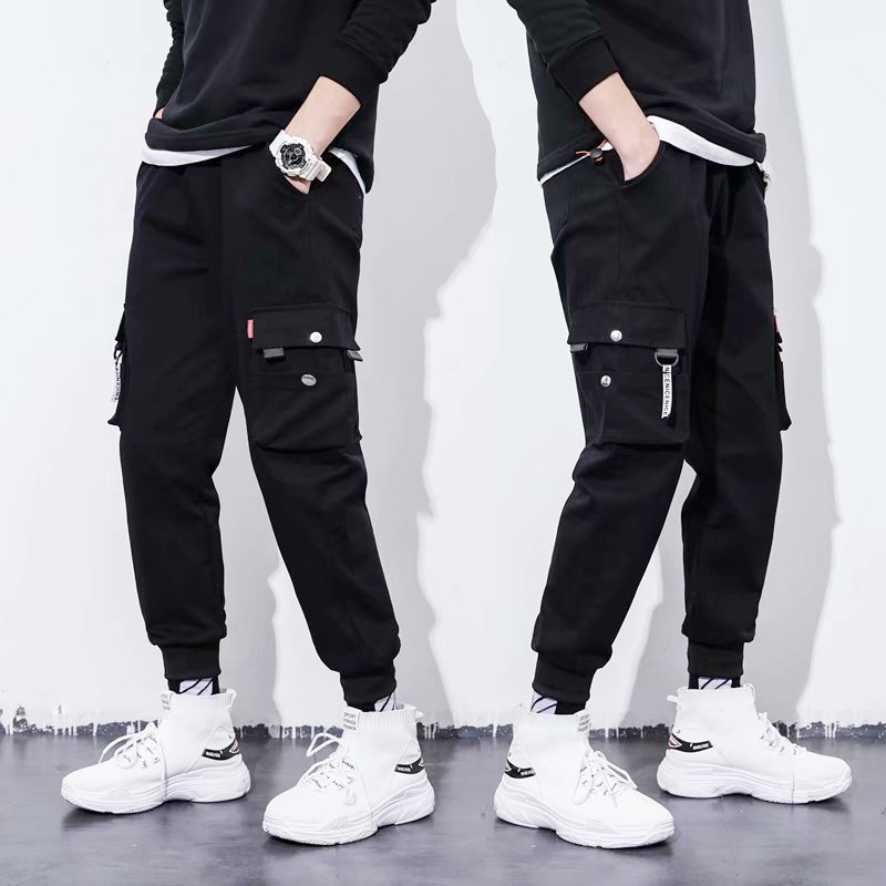 Men's Cargo Pants for Autumn and Winter, Loose Fashion Trendy Hip-Hop Street Dance Multi-Pocket Pants
