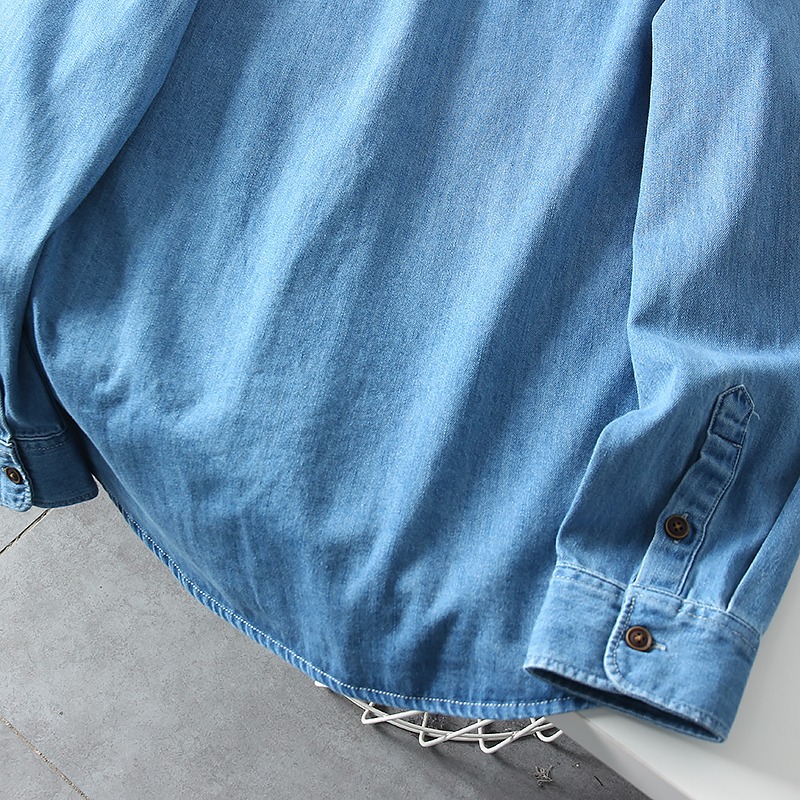 Herren Denim Mantel Locker Passend Frühling Herbst Freizeitjacke_voghion.com
