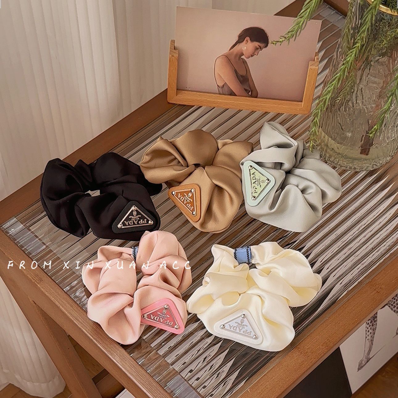 Lady Solid Color Cloth Hair Tie display picture 1