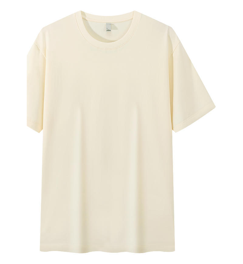 Camisa cultural de manga corta fresca de algodón con amoníaco líquido, estampado, bordado, camiseta de cuello redondo, logotipo impreso personalizado, ropa de clase, ropa de trabajo