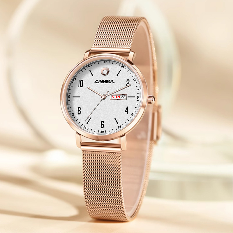 CASIMA Casman simple all-match Fashion round fashion watch National watch waterproof double calendar CS2305