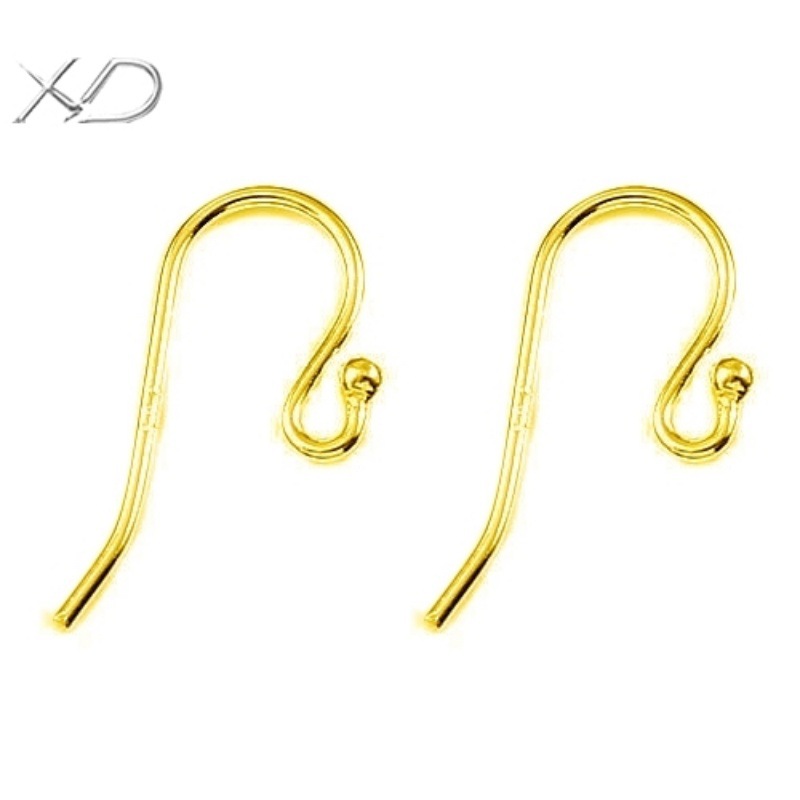 P027【09 Thread Bead Head Ear Hook】*Gold color
