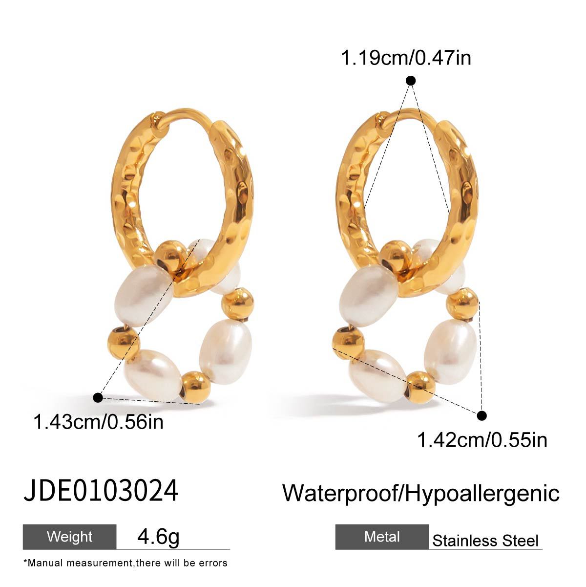 Wanxing Pendientes de perlas europeas y americanas Pendientes de alta gama de lujo ligero Sensación de diseño Sujeto de oreja de acero inoxidable europeo y americano de oro de 18 quilates