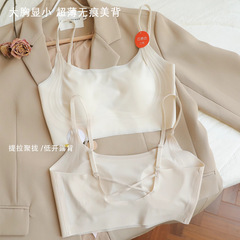 大きな胸の女性のためのアイススキンビューティーバック下着、固定カップ、ワンピースプッシュアップたるみ防止シームレスブラ、夏用薄型スタイル