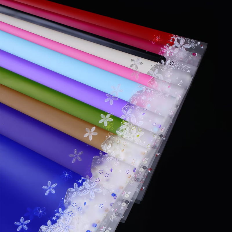 Papel de embalaje a prueba de agua de flores de mariposa Lizhi Ran Papel Hansu Papel de niebla Papel de embalaje de ramo de flores de color mariposa