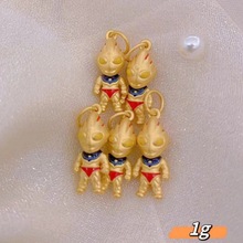 水贝黄金展厅正品批发3D硬金精品奥特曼黄金吊坠999足金吊坠包邮