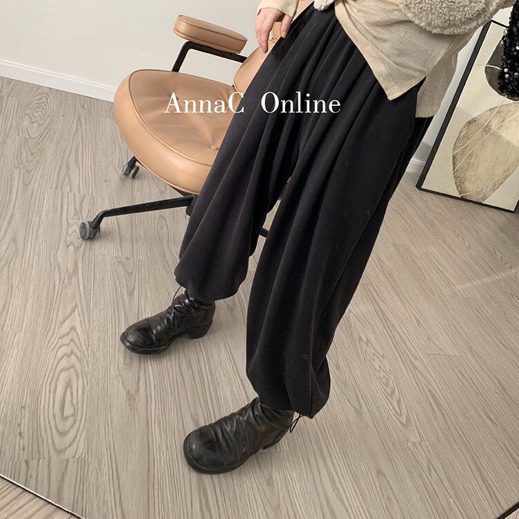 Copper ammonia silk elegant high waist wide leg pants women's draping closed casual pants 2023 Autumn New