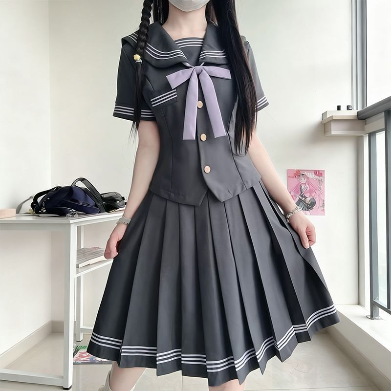樱空社原创【扶鸢女子】正版JK制服水手服长袖校供学院风百褶套装