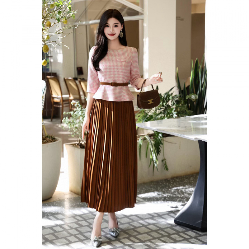 Demi-season elegant brace, dress, skirt, high-quality style, Chanel style