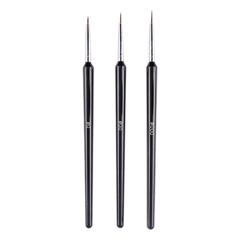Cross-Border Ultra-Fine Nail Art Liner Pen 3-Piece Set Fondant Baking Tools Hand-Painted Flower Line Drawing Pen