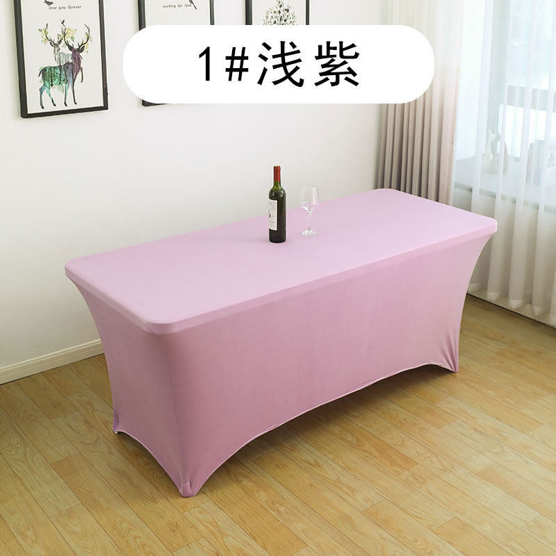 Cubierta de mesa elástica americana 4FT6FT para actividades de boda al aire libre Cubierta de mesa de cóctel de comercio exterior blanca y negra elástica rectangular