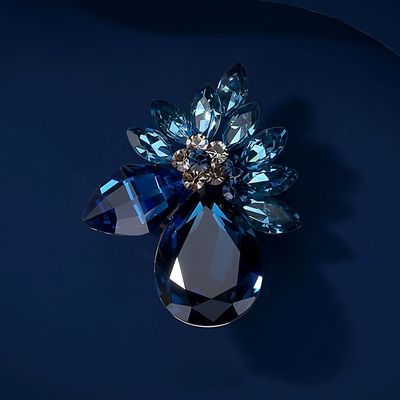 Exquise bloem broche voor dames, luxe kristallen speld accessoire_voghion.com