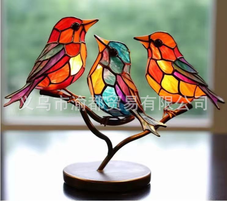 Un gran número de en stock nuevo Amazon pájaro adornos decoración del hogar adornos Baihua pájaro colgante serie de grupo de aves