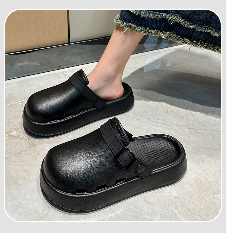 朕仔-金属扣-皮纹拖鞋_10