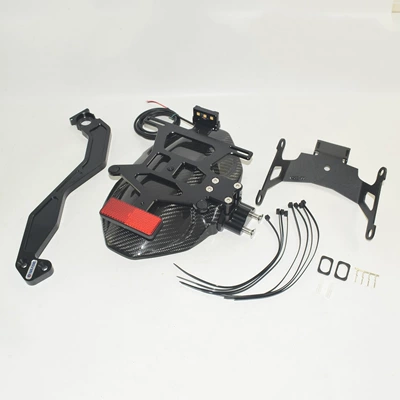Suitable for Honda Cb650R Cbr650R 24-25 Rear Fender License Plate Holder Turn Signal Bracket (Motorcycle Fender) - carbon-fiber