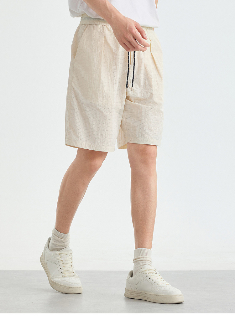 Quần short thể thao nam vải lưới thoáng khí, khô nhanh, dáng 5 phân — Xanh navy chi tiết 18
