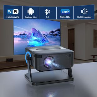 Overseas cross-border HA109 projector home bedroom wall dormitory small handle pan-tilt projector Android
