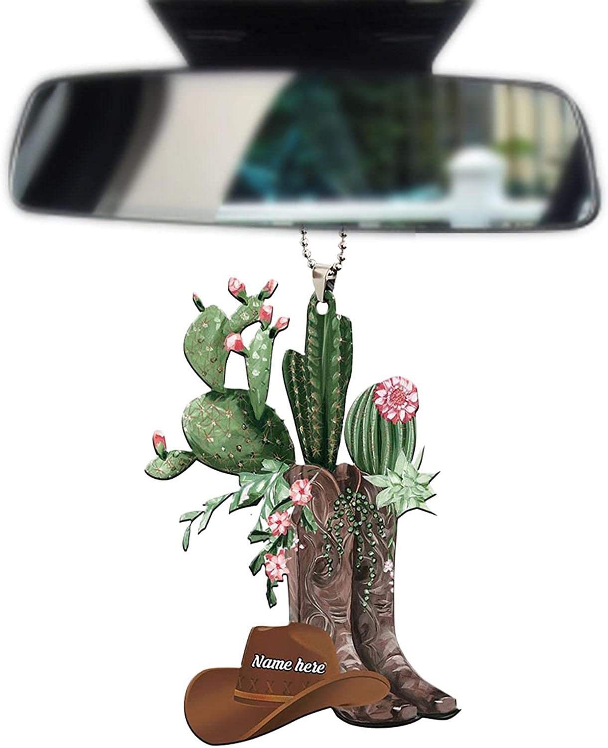 Transfronterizo nuevo coche interesante colgante decoración personalizada botas de vaquero y sombrero colgante de coche plano