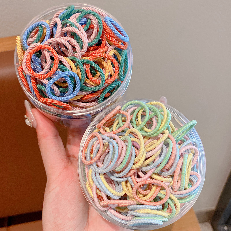 Banda de goma para niños no daña cabello de niña bebé elástico pulgar anillo para el cabello de bebé cuerda de la cabeza banda de goma adornamiento para el cabello