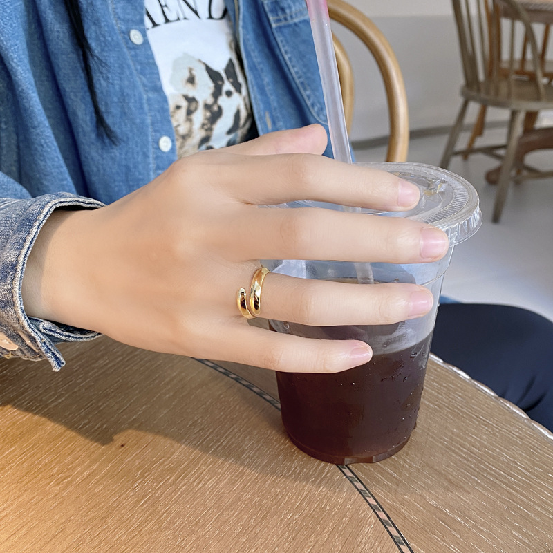 Fashion Geometric Sterling Silver Plating Open Ring 1 Piece