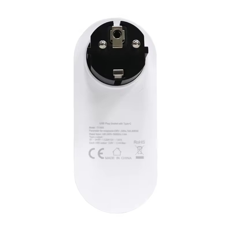 Acコンセント1個付きtype-c充電口2usb充電口ヨーロッパ規格回転可能コンセント|undefined