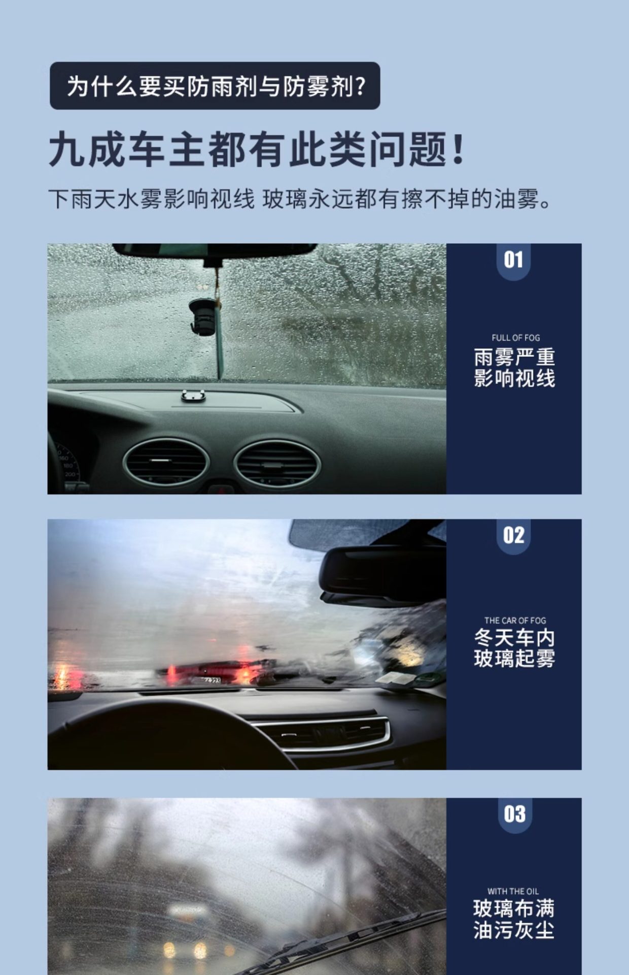 Anti-Fog Agent for Car Rearview Mirror, Rain-Proof Glass Spray, Windshield Long-Lasting Car Interior Winter Window Defogging Artifact