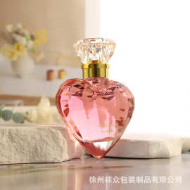 爱心特定款支持做工艺透明香水玻璃空瓶子带喷头盖子便携式喷雾瓶