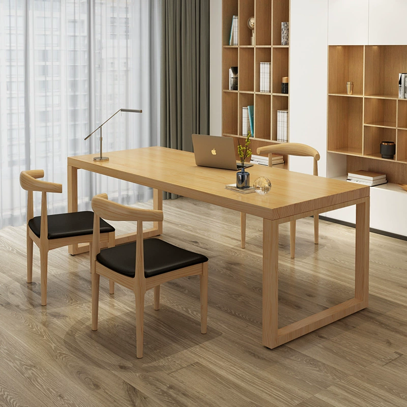 Скандинавский компьютерный стол из массива дерева настольный домашний стол простой современный письменный стол прямоугольный письменный стол двойной письменный стол