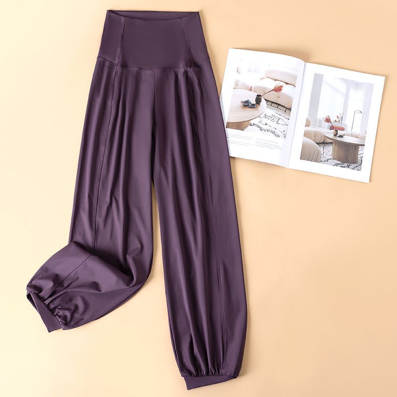 New Women's Yoga Pants High-Waisted Tummy Control Butt-Lifting Loose Straight Wide-Leg Dance Sports Casual Fitness Lantern Pants