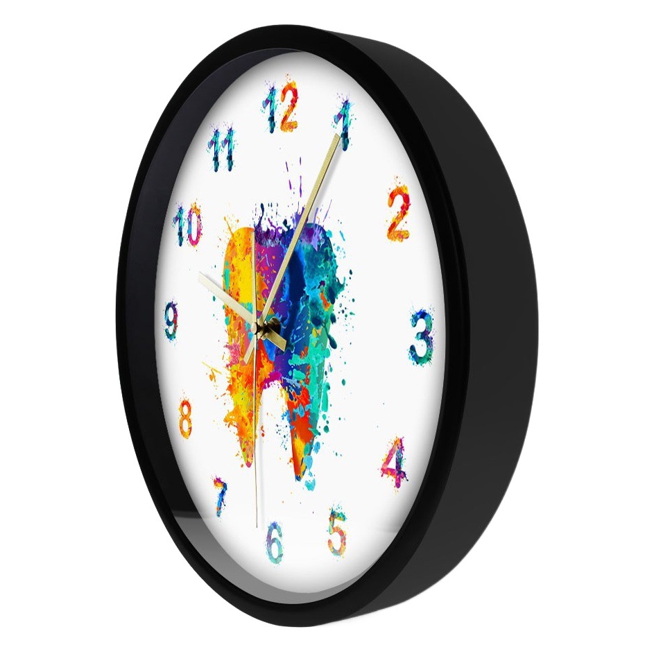 Cruz-frontera diente Reloj de pared acrílico decorativo Reloj de pared dormitorio sala de estar reloj creativo moda mudo reloj