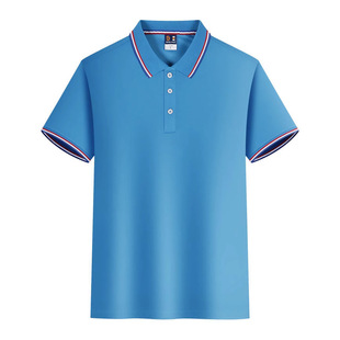 Men's T-Shirt Polo Shirt Customized Short-Sleeved Casual Advertising Shirt Workwear Group Clothing Quick-Drying Uniform Printed with Logo