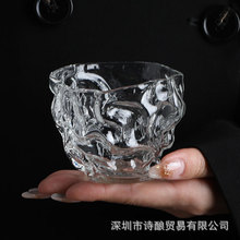 {悠悠太湖石 青青河前柳}中古国潮vintage玻璃杯酒杯威士忌杯茶杯