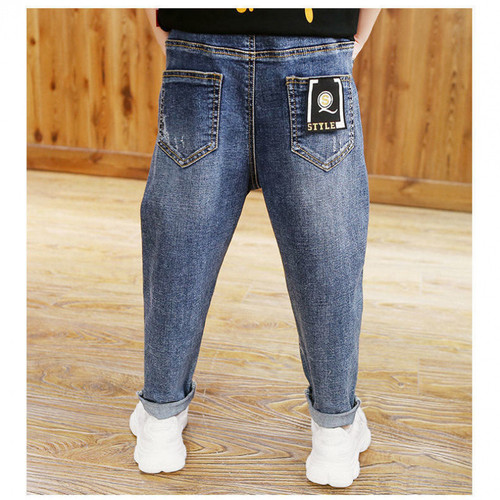 Boy's jeans thin and super soft spring and autumn style children fashionable trendy middle child casual fashion