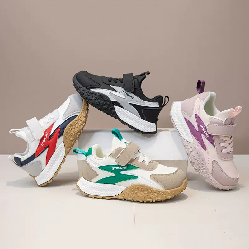 2025春秋季新款儿童休闲时尚运动鞋浅色百搭平底鞋女童潮鞋休闲鞋