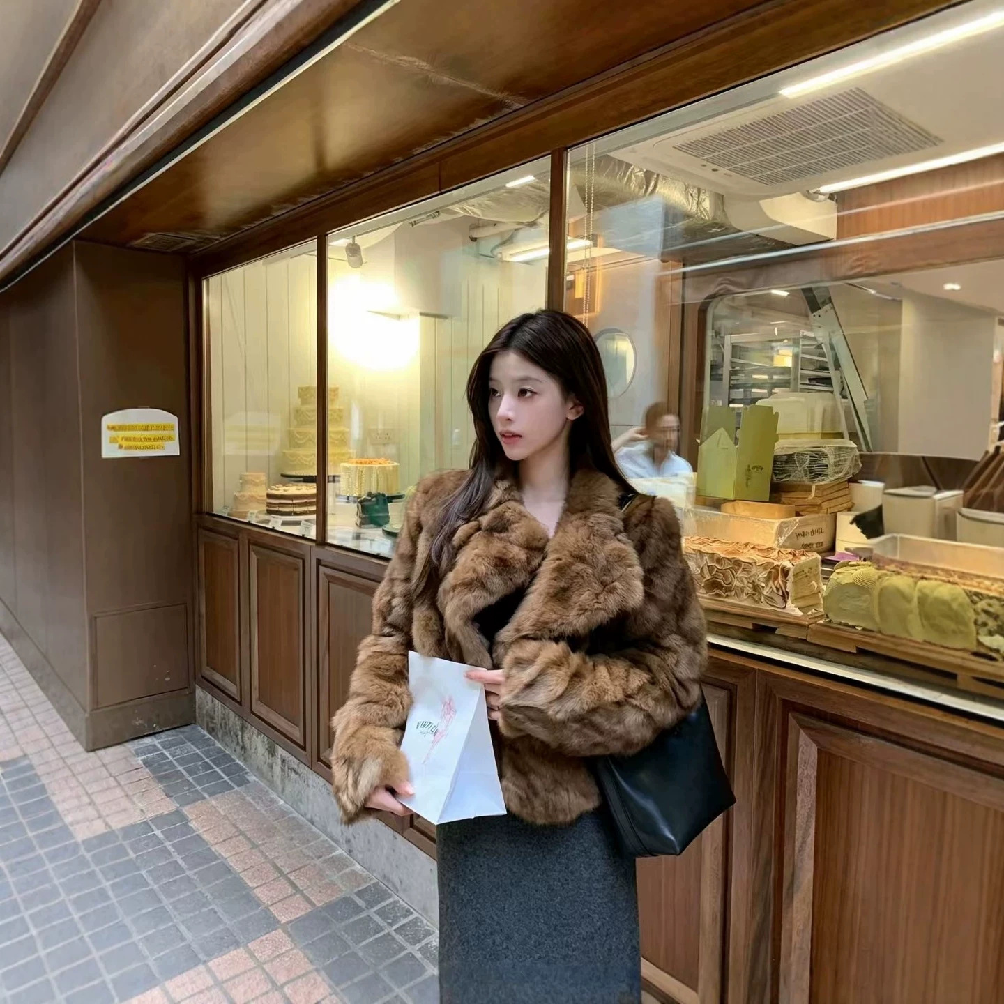 金不换西班牙A级全真兔毛皮草女毛毛外套短款显瘦韩版皮草外套女