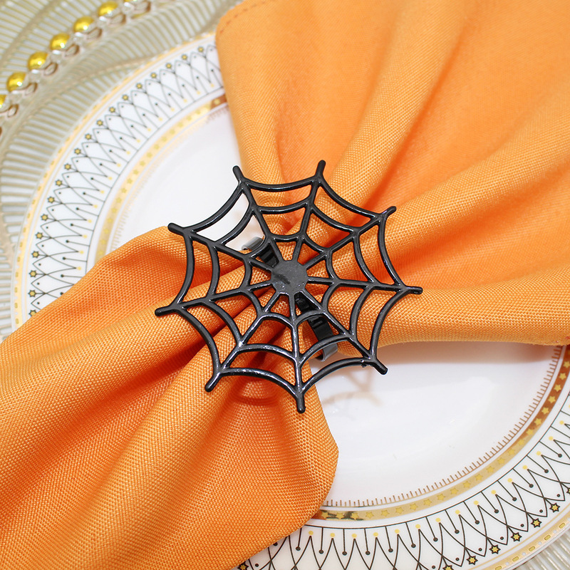 爆金洋食店ハロウィーンコウモリナプキンリングナプキンリング黒ナプキンボタン合金メーカー卸売り|undefined