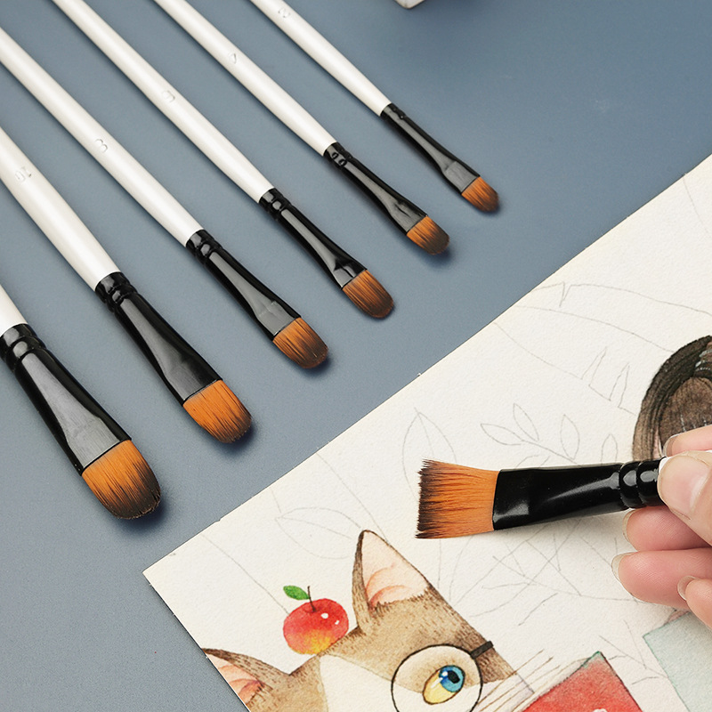 アマゾンナイロン油絵ペン6本セットパールホワイト水チョーク絵画ペン